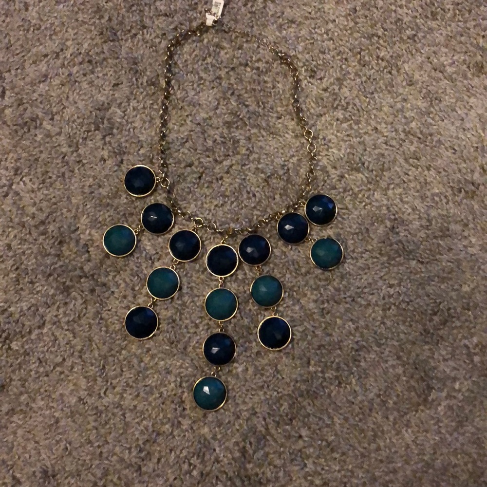 Teal and green costume jewlery necklce